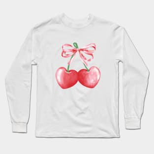 Cherry with bow Long Sleeve T-Shirt